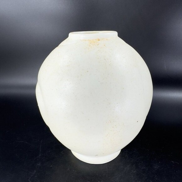 Vintage Hand Made Stoneware Pottery Vase Vessel Shell Swirl Pattern Hand Crafted - Picture 15 of 15